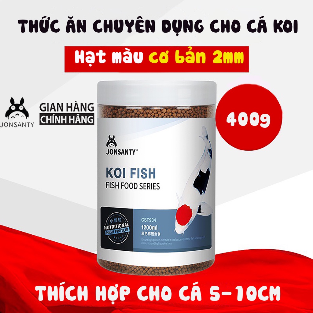 Cám cá KOI hãng JONSANTY Thức ăn bột tảo xoắn cho cá cảnh