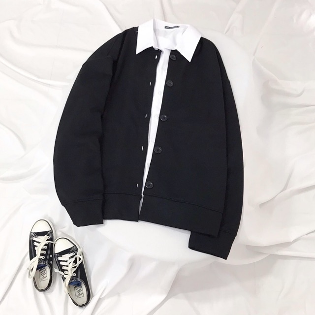 Thu ĐôngSet Áo Cardigan Basic-Sơmi Basic Unisex Ulzzang