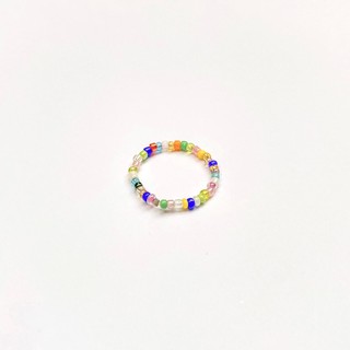 Nhẫn Hạt Cườm Handmade Phối Màu Rainbow
