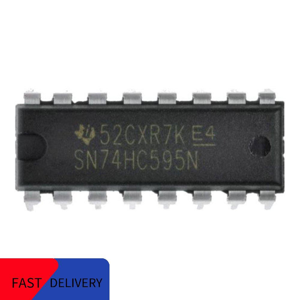 Bộ 10 Linh Kiện Điện Tử Mới Ic 74hc595 74595 Sn74Hc595N 8-bit Dip-16