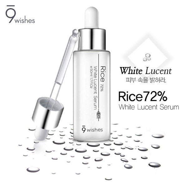 Tinh Chất Dưỡng Trắng Da Từ Gạo 9 Wishes Rice 72% White Lucent Serum 50ml
