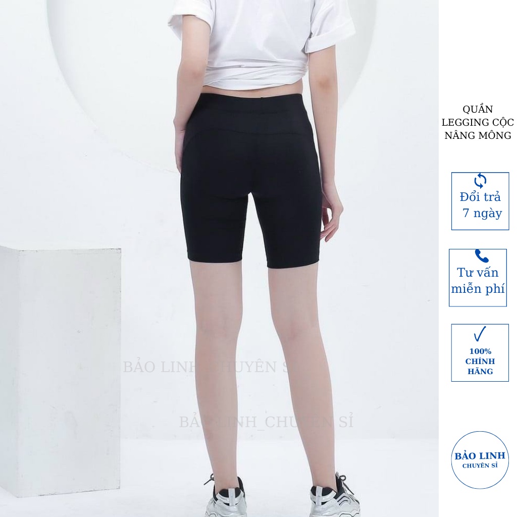 Quần Legging đùi nữ Cạp Chun bigsize Bảo Linh Vải Thun Cao Cấp,Legging Lửng Đen Dáng Ôm | BigBuy360 - bigbuy360.vn