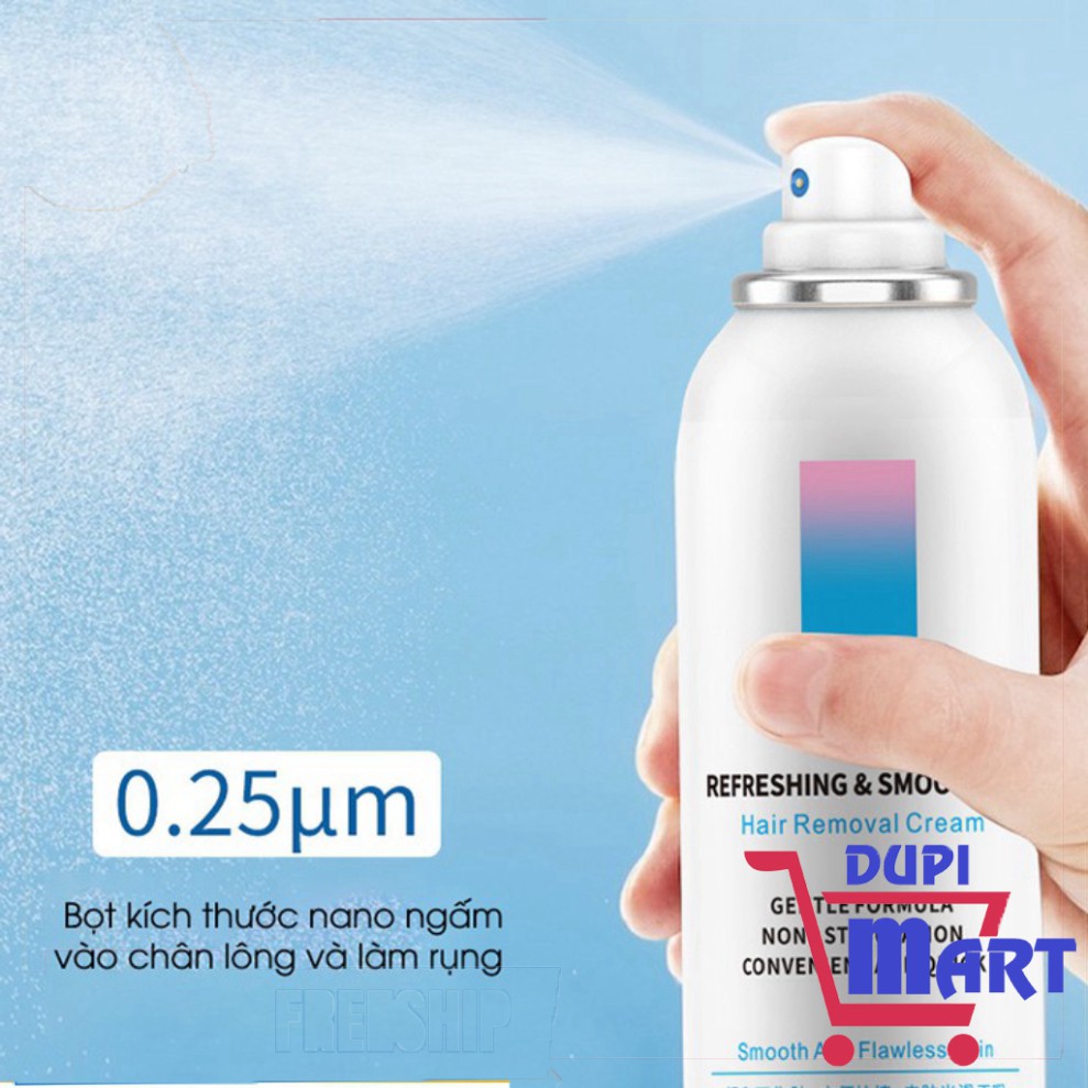 [TIỆN ÍCH] Kem tẩy lông tay lông chân lông nách dạng chai xịt bọt dung tích 150ml lành tính không gây đau rát  - DupiMar