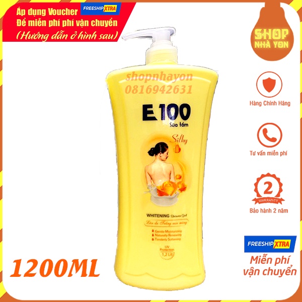 Sữa tắm E100 Silky 1200ml