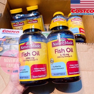 [Air Mỹ 4/24] Viên Dầu Cá Fish Oil Nature Made Omega 3 200 viên