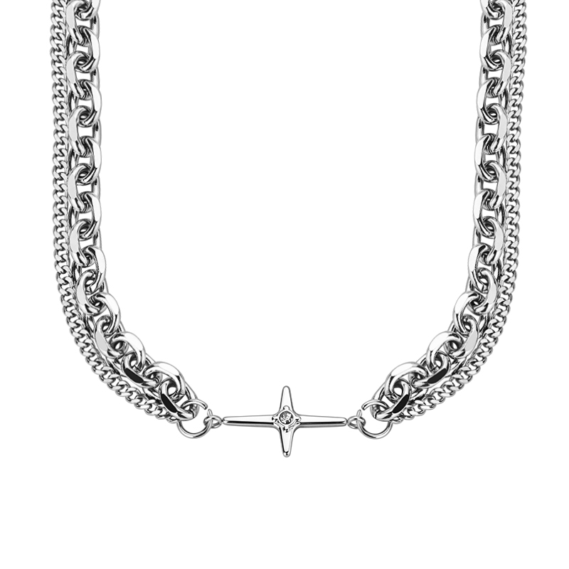 Dây Chuyền Thép Titan 19876 Phong Cách Hip Hop Hàn Quốc Đơn Giản Dễ Phối Đồ