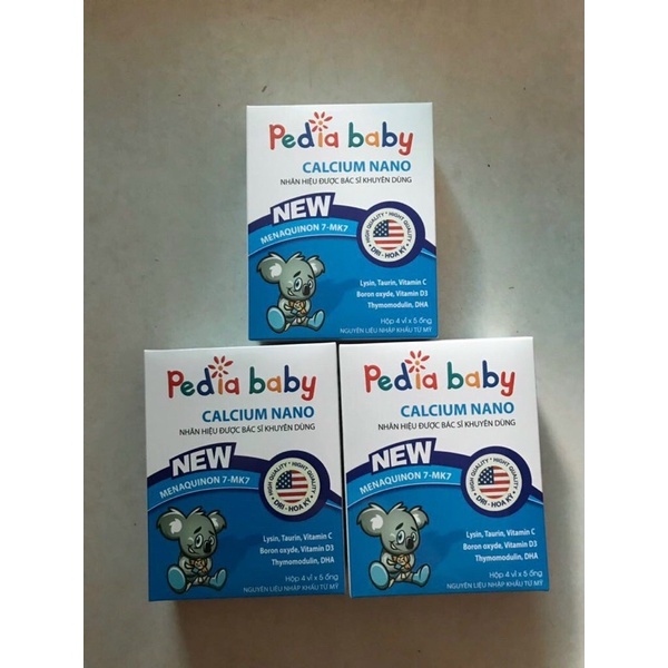 Siro bổ sung canxi Pediababy kid gold Calcium Nano (hộp 20 ống)