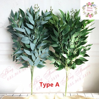 🌿 Lá bạch đàn 5 nhánh dài 40 cm trang trí decor siêu xinh - Lá giả