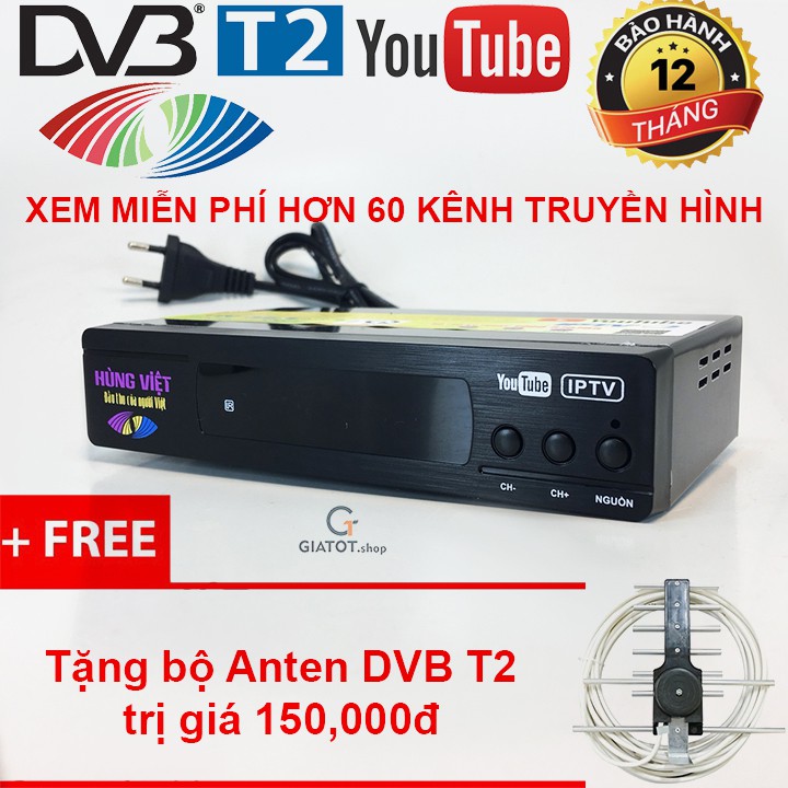 Đầu thu kỹ thuật số DVB-T2 HÙNG VIỆT TS-123 Internet,HV-168, 789 Karaoke kèm sạch nhạc + (anten) chính hãng