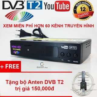 Mua Đầu thu kỹ thuật số DVB-T2 HÙNG VIỆT TS-123 Internet tặng Anten DVB T2 Đầu thu kỹ thuật số DVB T2 VNPT Igate T201H anten