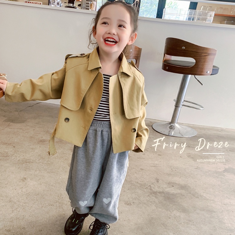 Áo khoác dáng rộng phong cách Hàn Quốc thời trang mùa thu cho bé gái