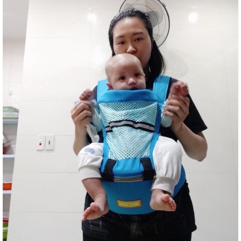 Địu ngồi lưới phản quang Moon có ghế ngồi trợ lực