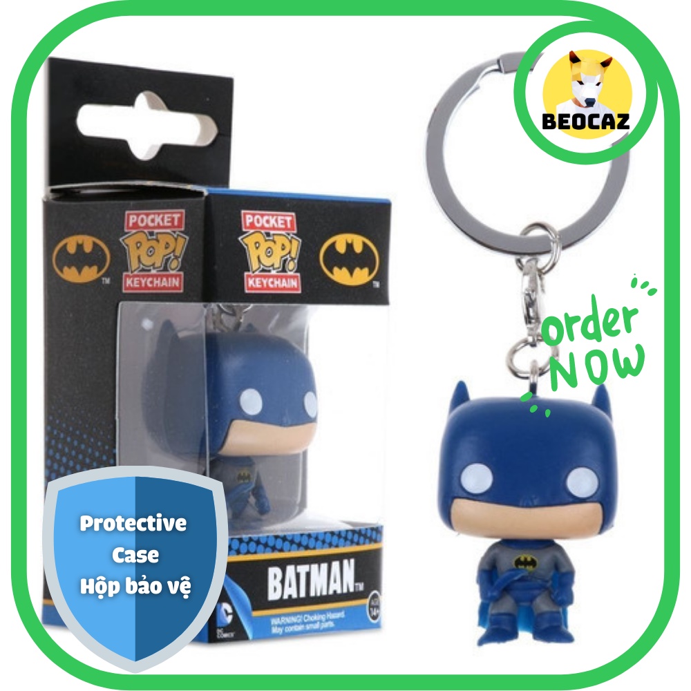 [Full Box] [Tặng Hộp Bảo Vệ] Móc khoá Funko nhân vật Batman Người Dơi của DCU