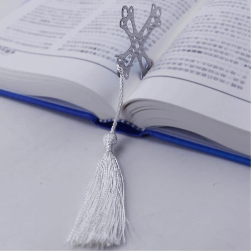 1 Thẻ Đánh Dấu Sách Bằng Kim Loại Hình Hoa Tuyết, Bướm, Đại Bàng Dễ Thương