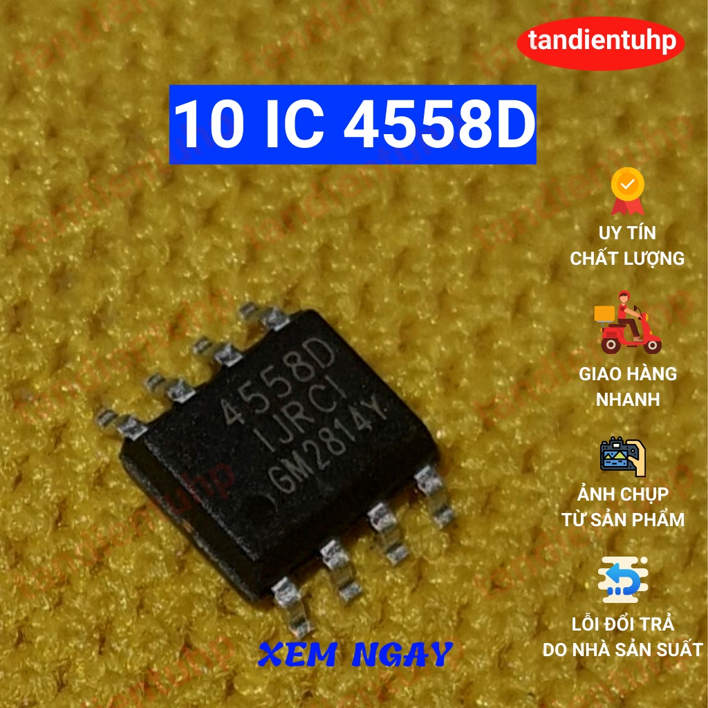 10 CHIẾC IC 358, 4558 KHUẾCH ĐẠI KÉP HÀNG MỚI 100%