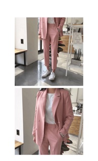 Set vest hồng Hàn Quốc