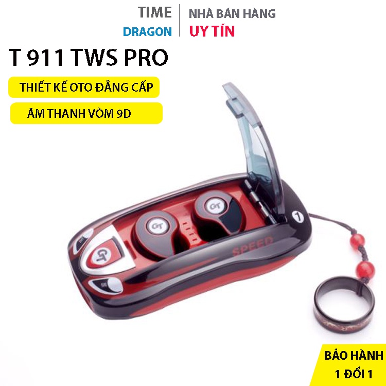 Tai nghe không dây true wireless T911 TWS bluetooth 5.0 móc khóa oto nghe nhạc HD