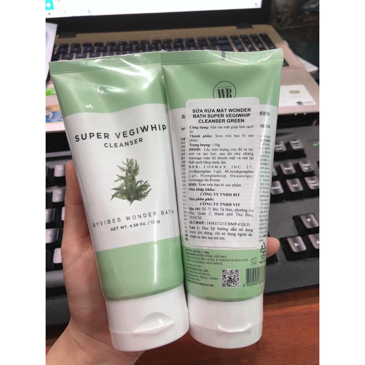Sữa Rửa Mặt Rau Củ Byvibes Wonder Bath Super Vegiwhip Cleanser 130g