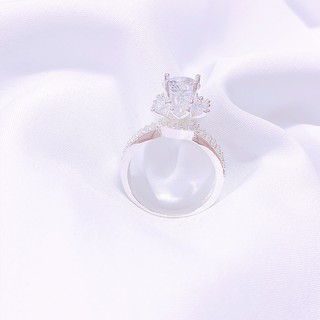Nhẫn bạc thật, nhẫn nữ mặt đá cao mẫu mới sang chảnh ms01 trang sức bạc jqn 3