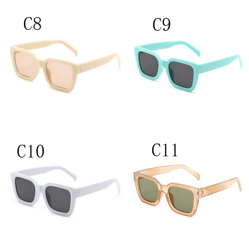 Kính Mát Trong Suốt Gọng Vuông Lớn Chống Tia UV400 Phong Cách Hàn Quốc Thời Trang Cho Nữ