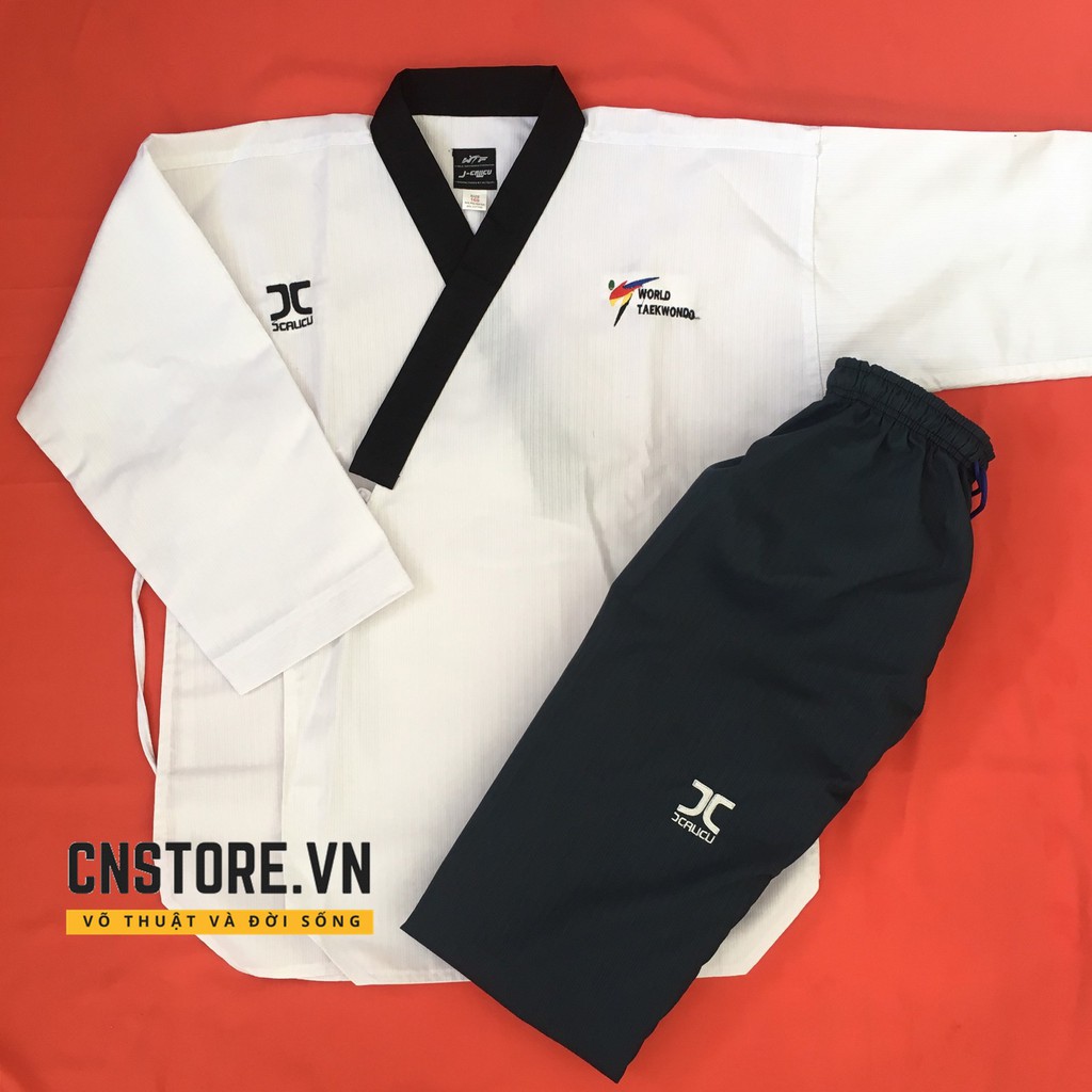 Võ Phục Taekwondo Quyền Vải Sọc Bền Chắc Loại Tốt