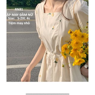 RN81_Rập giấy may váy cổ vuông nữ