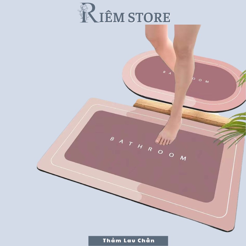 Thảm Hút Nước Siêu Thấm - Thảm Lau Chân Siêu Mềm Siêu Dày, Siêu Thấm Nước Chất Liệu Chống Trượt