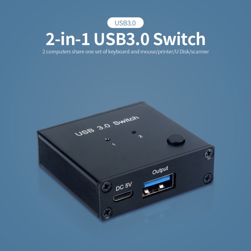 Hộp Chia Cổng USB KVM Kèm Dây Cáp Cho Máy Tính / Laptop