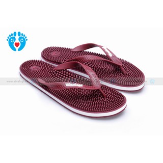 dép massage vinalogi đỏ bordo