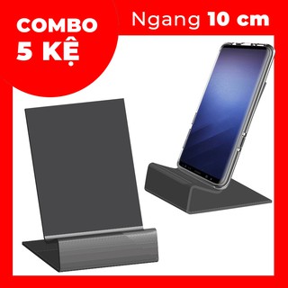 [COMBO 5 Kệ] Mica ĐEN Trưng Bày Điện Thoại (Ngang 10cm)