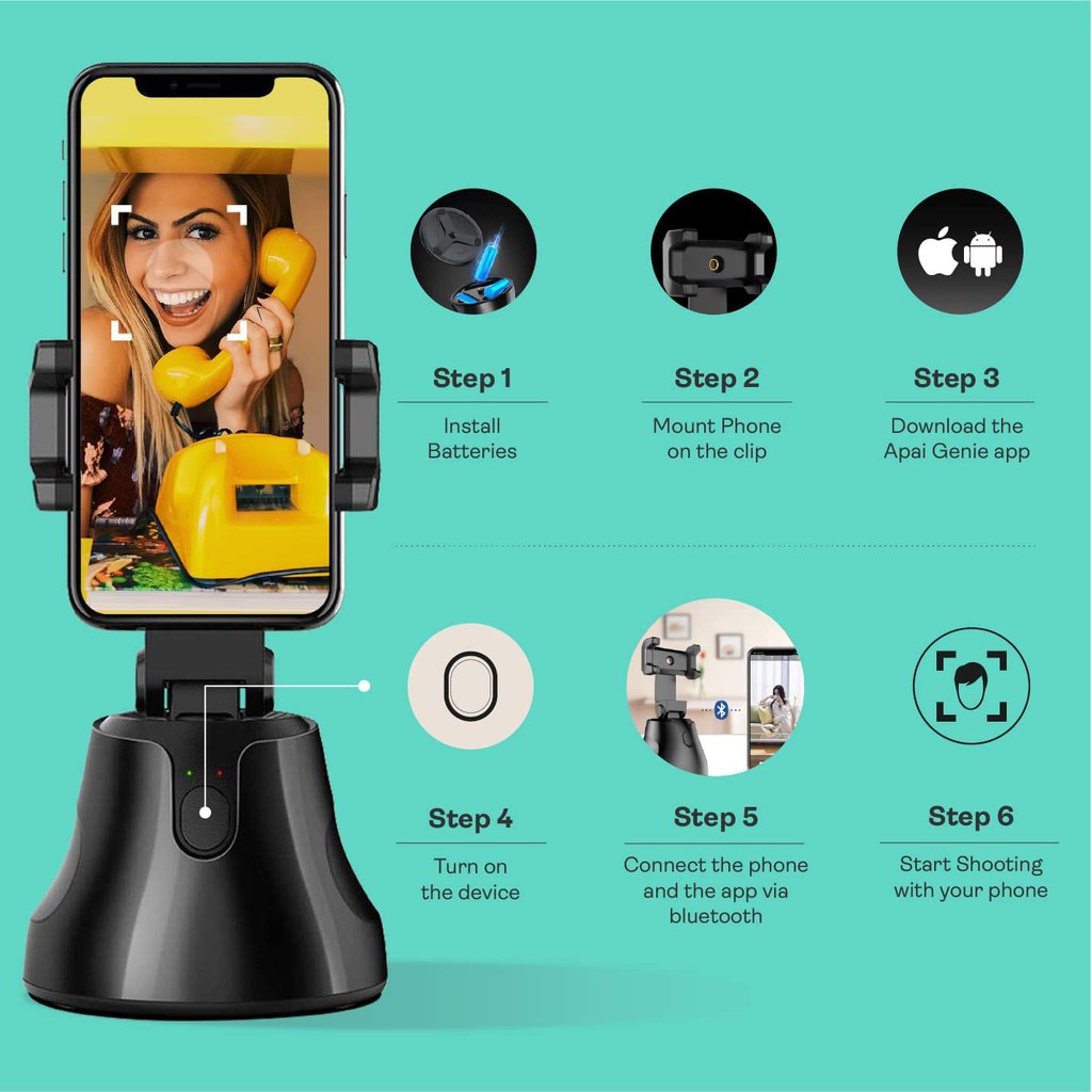 Robot cameraman xoay 360 độ tự quay phim, chụp hình, theo dõi khuôn mặt & đối tượng