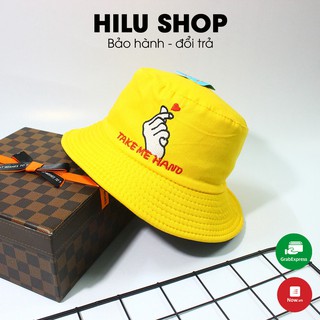 Mũ bucket 2 mặt take me hand vải kaki 2 lớp