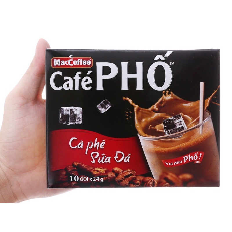 Cà phê sữa hòa tan Maccoffee Café Phố 240g (24g x 10 gói)