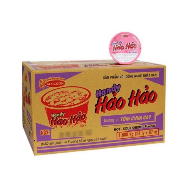 Combo 4 Ly- Mì Ly Hảo Hảo Tôm Chua Cay Acecook