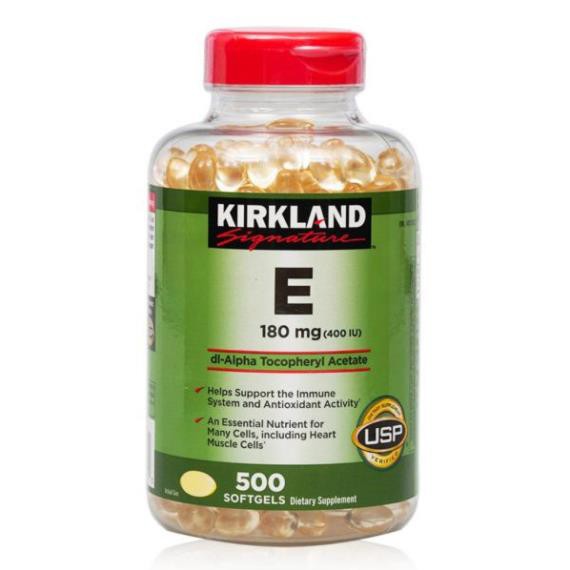 Vitamin E 180mg Kirkland 500 Viên – Mỹ 05/24