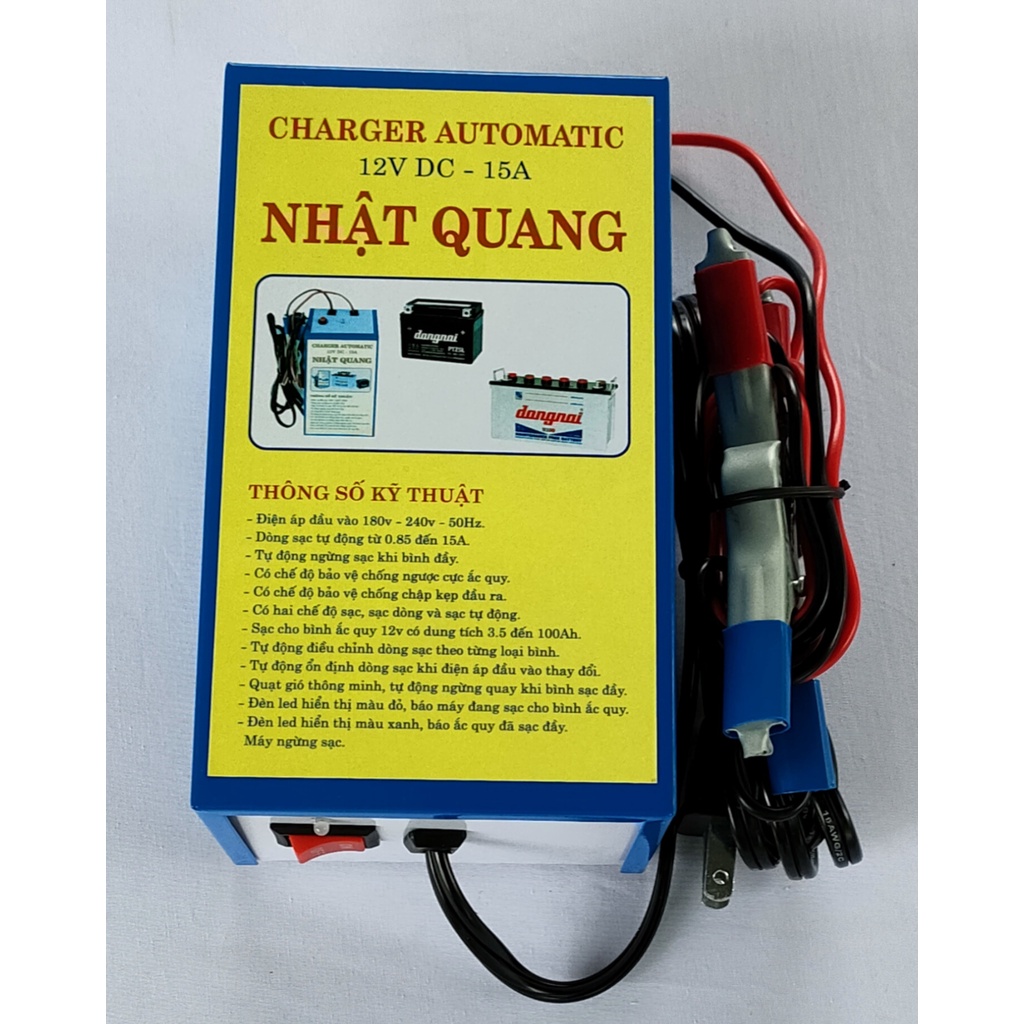 MÁY SẠC BÌNH ẮC QUY 12V 15A TỰ ĐỘNG
