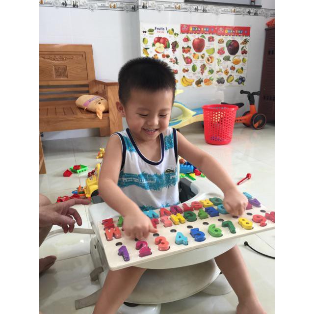 Bảng Montessori Logic Tiếng Anh Cho Bé Học Chữ Cái Và Số Đếm