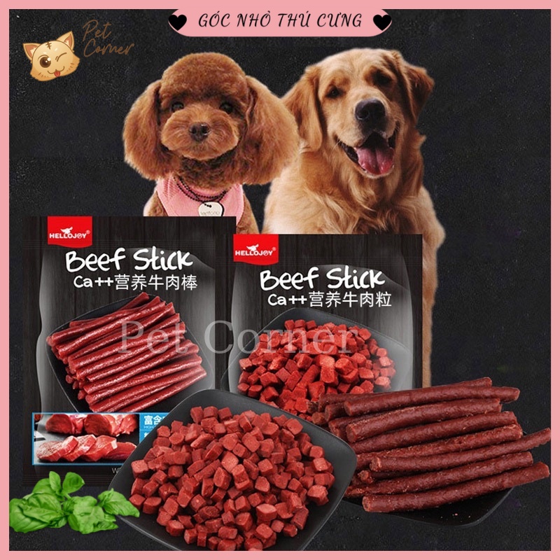 Thịt bò cao cấp Hello Joy thơm ngon, bổ sung canxi cho chó  - Bánh thưởng cho chó, đồ ăn vặt cho thú cưng