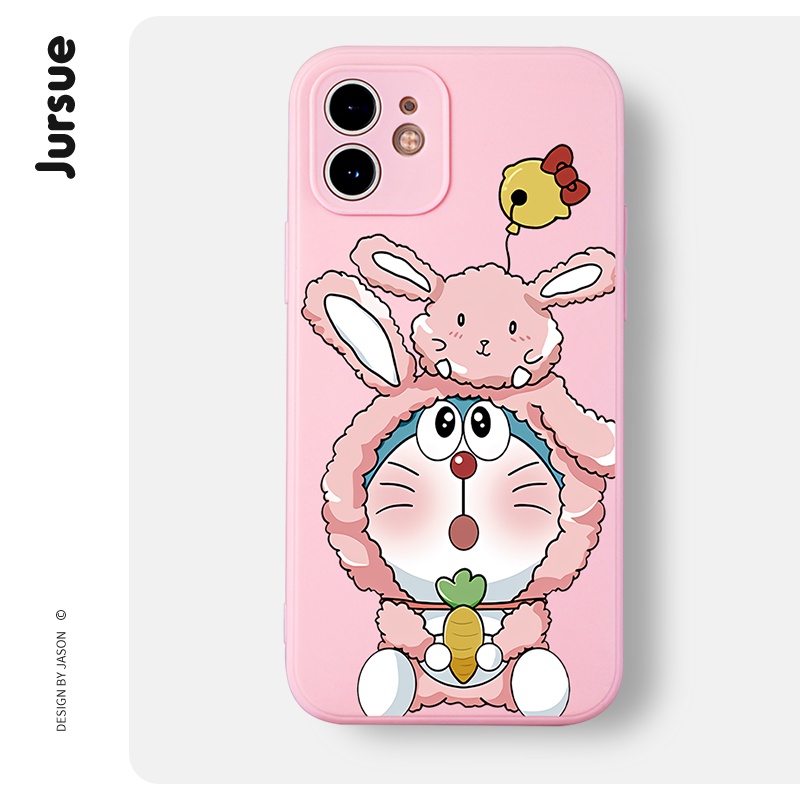 Ốp lưng JURSUE hoạt hình cặp đôi dễ thương đẹp ngộ nghĩnh Cho iPhone 14 13 12 11 Pro Max SE 2020 X XR XS 8 7 ip 6S 6 Plus kute XYH602