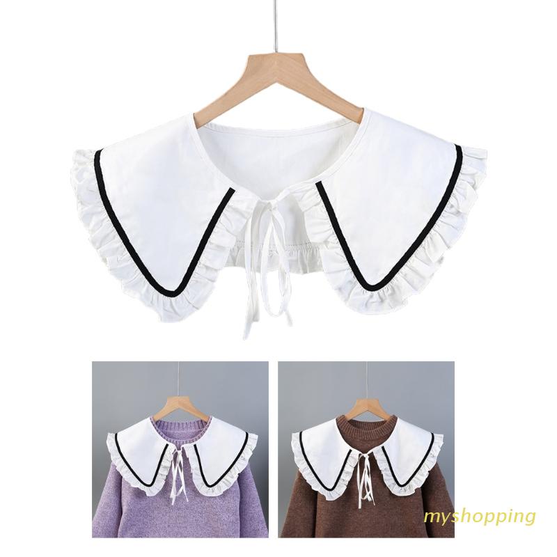 Cổ áo sơ mi giả màu trắng thời trang cho nữ