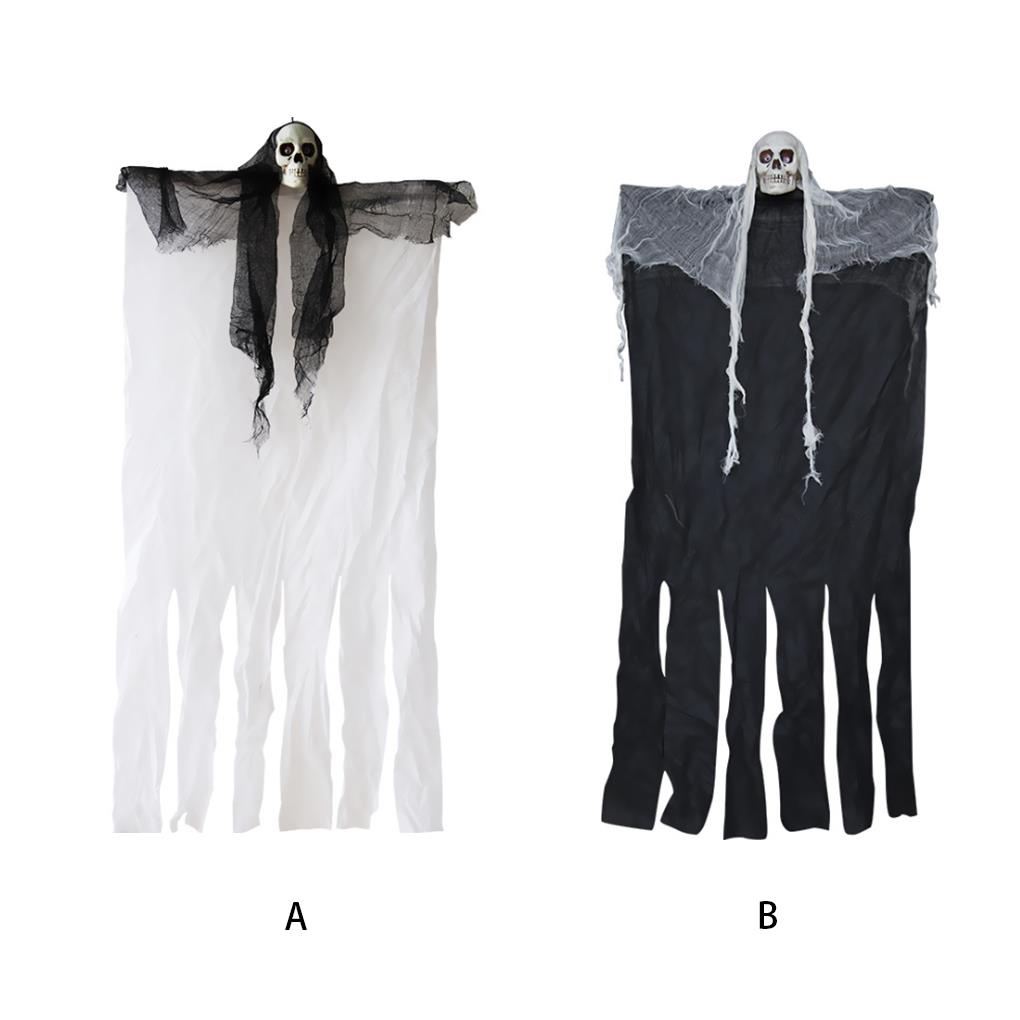 Rèm Cửa Trang Trí Halloween Hình Bộ Xương