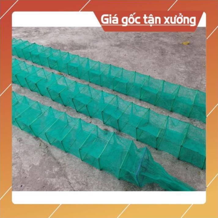 Lồng Bát Qúai gia công đường may tỉ mỉ , chất liệu Cước xanh etylen dệt kim , mắt lưới không xô , dạt , khung sắt 8li