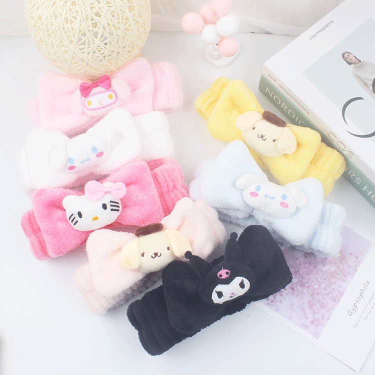 Female Kuromi Melody Yugui Dog Sweet Face Wash Makeup Ban nhạc Đầu Cute Hairband Home