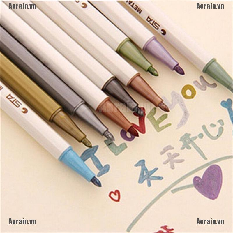 Bộ 10 Bút Màu Sắc Ánh Kim Chống Thấm Nước Đặc Biệt