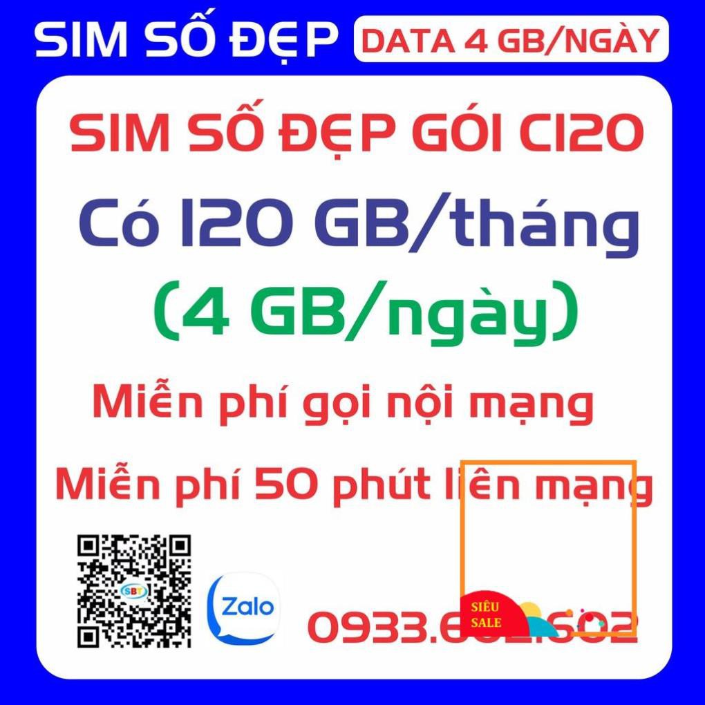 Lựa Sim Số Đẹp 4G MobiFone 120 GB/tháng - Sim 4G MobiFone gói cước C120 (4 GB/ngày) - List 5