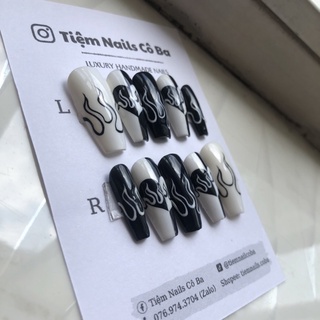 Nailbox thiết kế mã B127 vẽ lửa