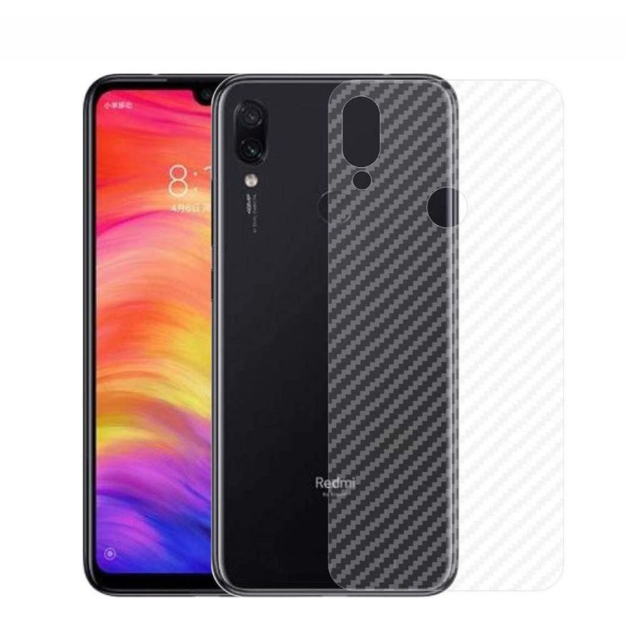 Miếng dán decal carbon mặt sau mặt lưng, chống bám vân tay Xiaomi Redmi Note 8, Note 7 Pro chống vân tay