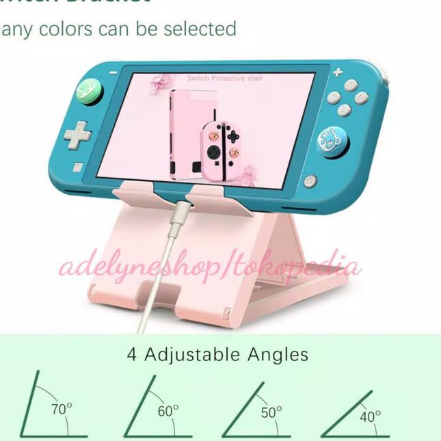 Giá Đỡ Trưng Bày Máy Chơi Game Nitendo Switch / Lite Màu Xanh Ngọc Lam Có Thể Gấp Gọn