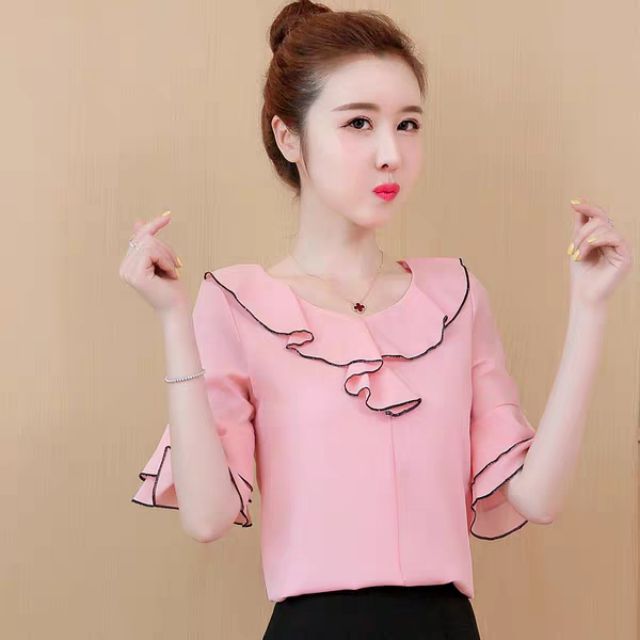 Áo sơ mi bánh bèo siêu xinh