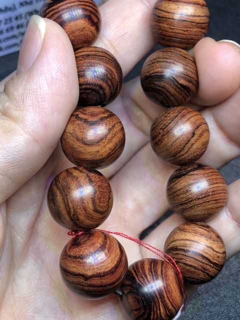 Chuỗi đeo tay Gỗ Sưa 14mm _ Fragrant Rosewood Bracelet 14mm